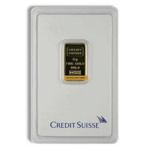 Credit Suisse 5 Gram .9999 Fine Gold Bar (In  Assay)