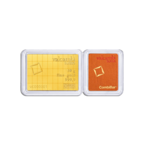 50 x 1 gram .9999 Valcambi CombiBar™ Gold (In Assay)