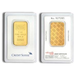 Credit Suisse１oz .9999 Fine Gold Bar (In Assay)