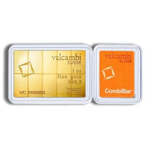 10 x 1/10 oz .9999 Valcambi CombiBar™ Gold (In Assay)