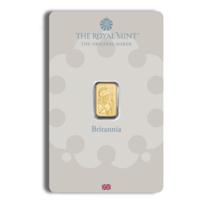 The Royal Mint Britannia 1 Gram .9999 Fine Gold Bar (In Assay)